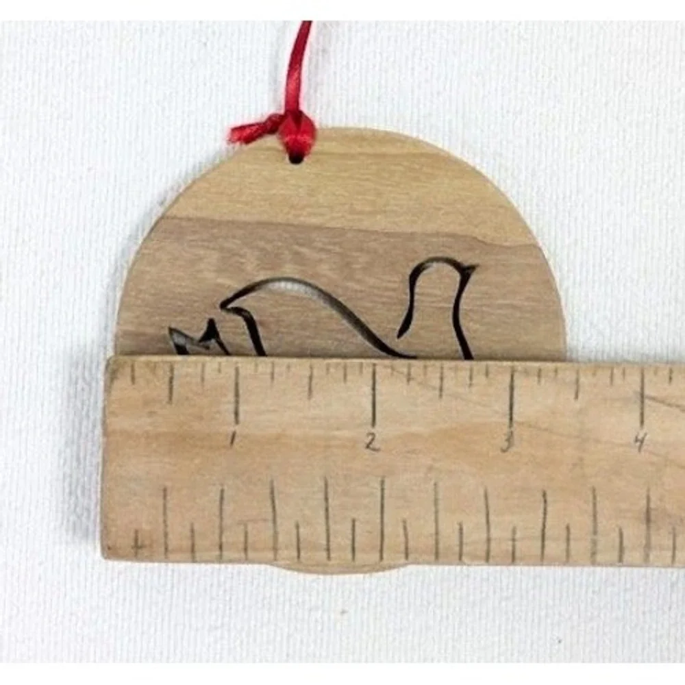 12 Set Vintage Wooden Christmas Ornaments Religious Nativity Jesus Star Handmade